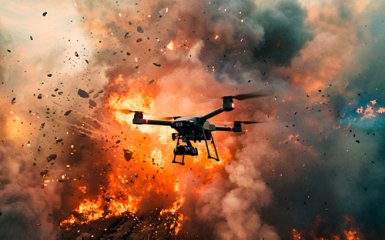 Військовий транспорт РФ біля Донецька знищено дронами Нацгвардії — відео