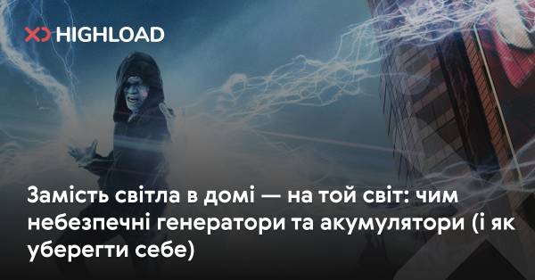 Замість світла в оселі — до іншого світу: ризики генераторів та акумуляторів (та як убезпечитись)