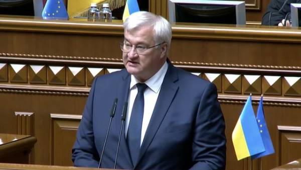 Cибіга виступаючи у Раді визначив три головні пріоритети: справедливий мир, ЄС та НАТО, українці світу