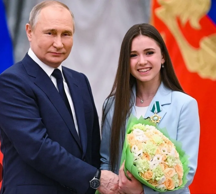 Диктатор Володимир Путін і Каміла Валієва.
