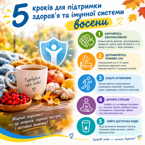 5 кроків для зміцнення імунітету восени
