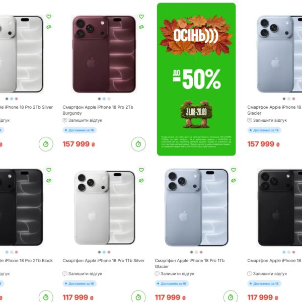 iPhone 18 Pro Max: ціна стартує від 19 мінімальних зарплат