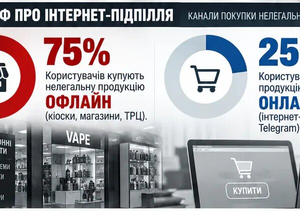 Український ринок електронних сигарет заповнено контрафактом: майже 100% продукції нелегальні