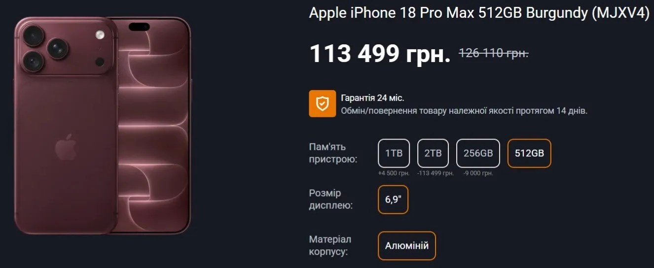 Вартість нових смартфонів в Україні